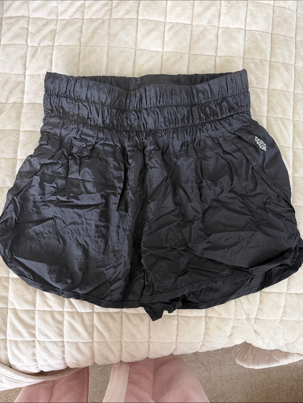 FP Movement by Free People Black High-Waist Elastic Run Shorts